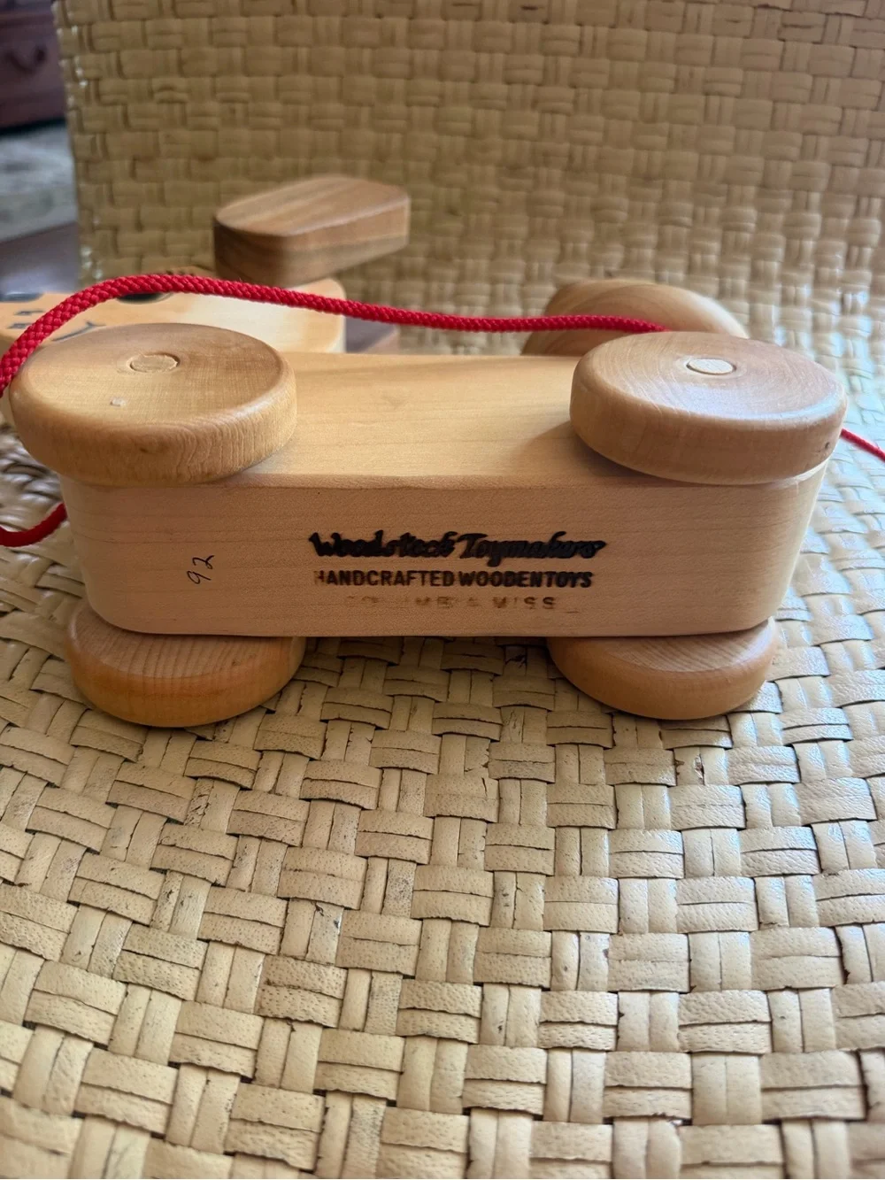 Wooden Dog Pull Toy Stackable Rings Woodstock Toymaket